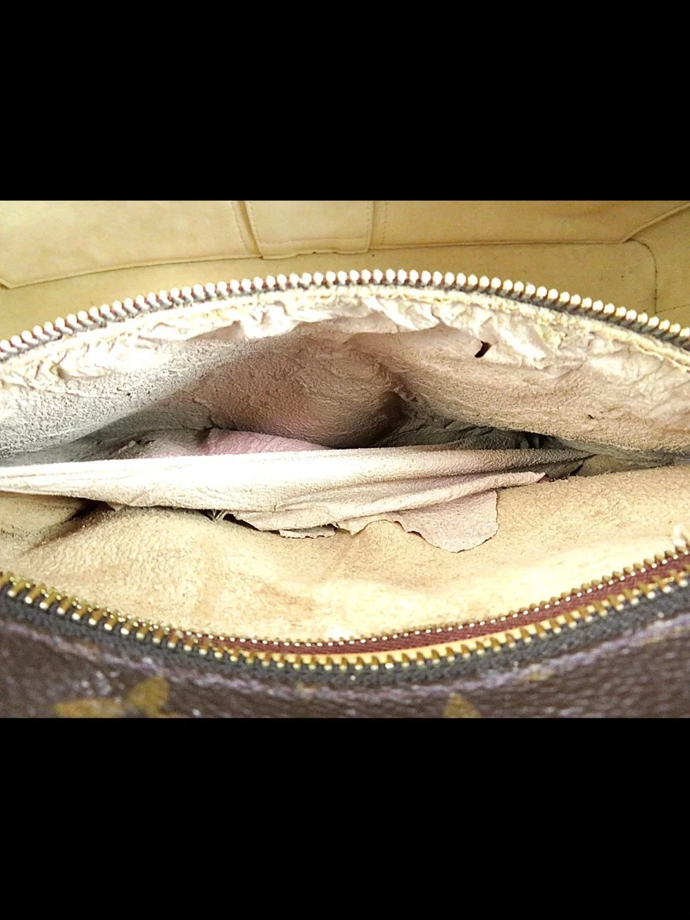 Louis Vuitton Brown Monogram Canvas Tote with Yellow Leather Straps